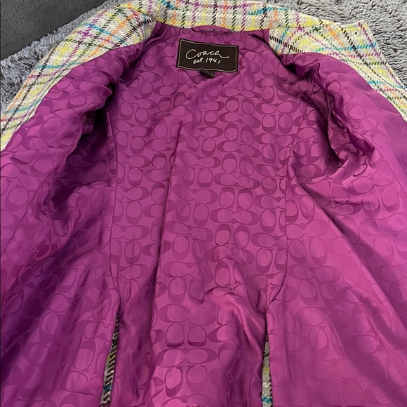 🎉Host Pick!🎉Coach 100% Wool Plaid Women's Pea Coat - Picture 10 of 10